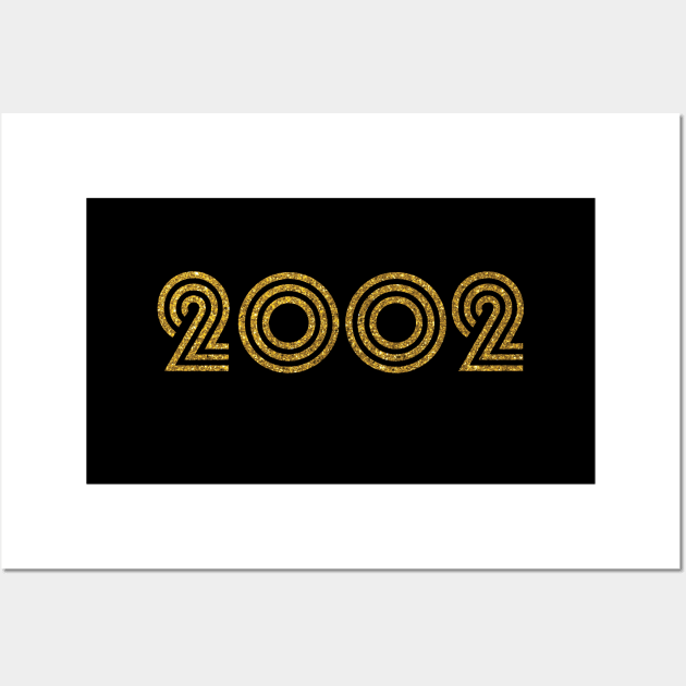 2002 Birth Year Glitter Effect Wall Art by Elsie Bee Designs